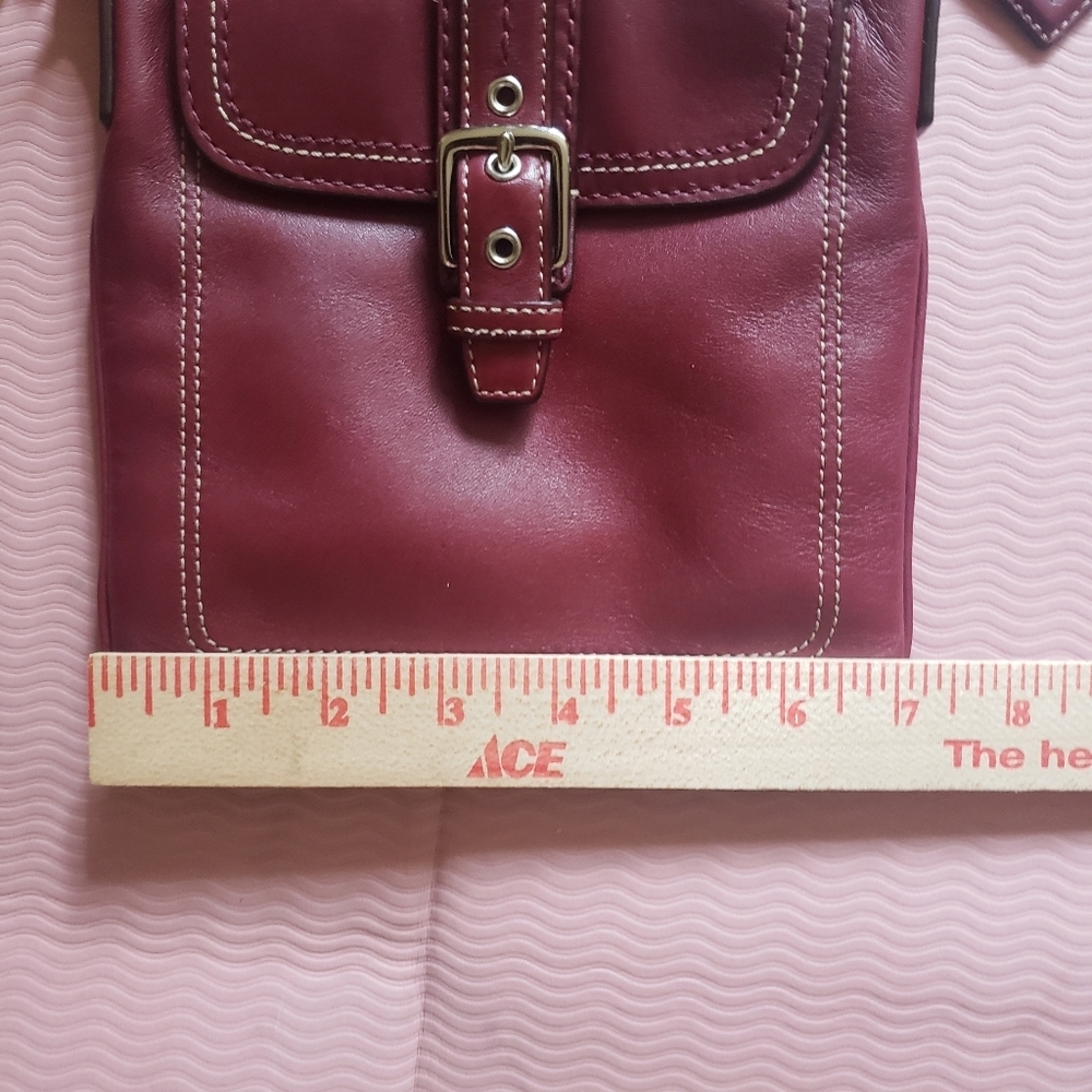 Y2K Vintage Coach Hamilton Swingpack – Burgundy Leather Crossbody - Picture 12 of 13